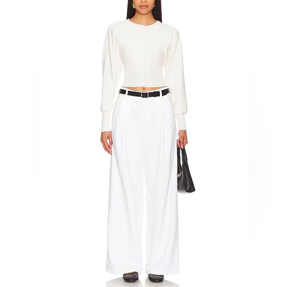 agolde ellis trouser jean in milkshake | low slung wide leg baggy pants | sz 28 - Picture 9 of 11